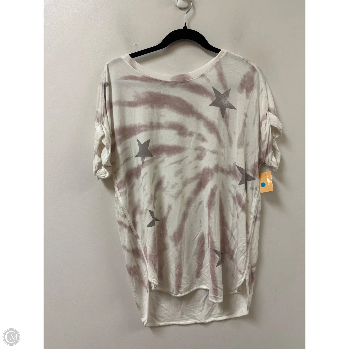 Top Short Sleeve By Clothes Mentor In Purple & White, Size: Xl