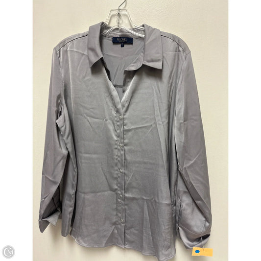 Blouse Long Sleeve By Rachel Roy In Grey, Size: L