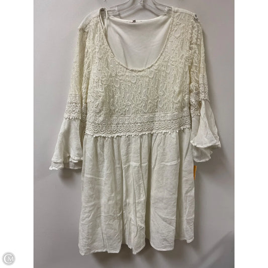 Tunic Long Sleeve By Red Camel In White, Size: 2x