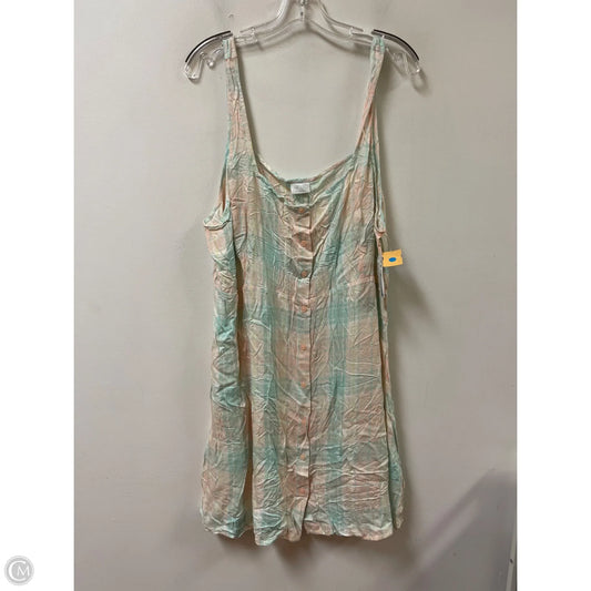 Tunic Sleeveless By Abound In Green & Pink, Size: 3x