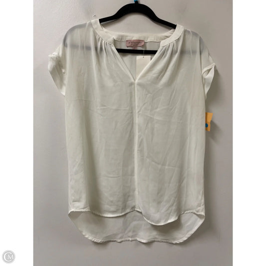 Top Short Sleeve By Philosophy In White, Size: S