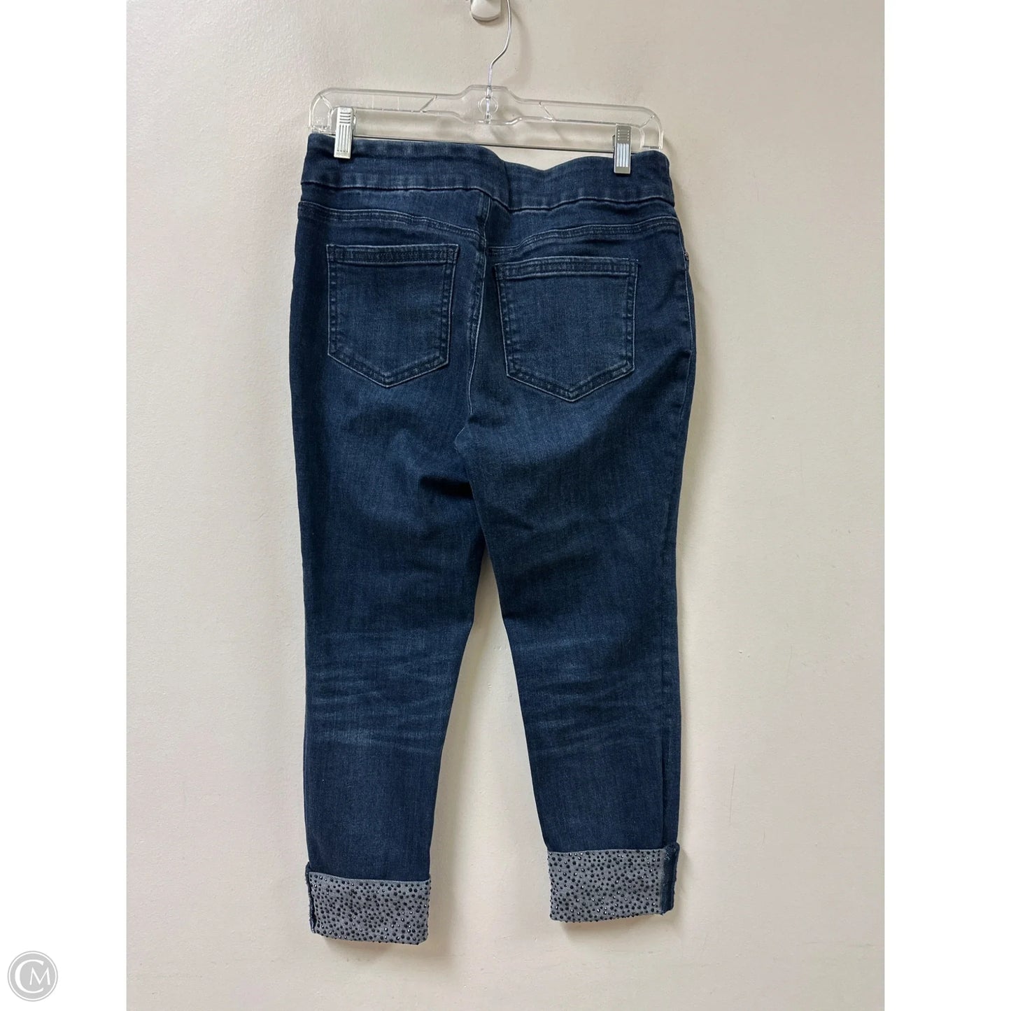 Jeans Cropped By Chicos In Blue Denim, Size: 4