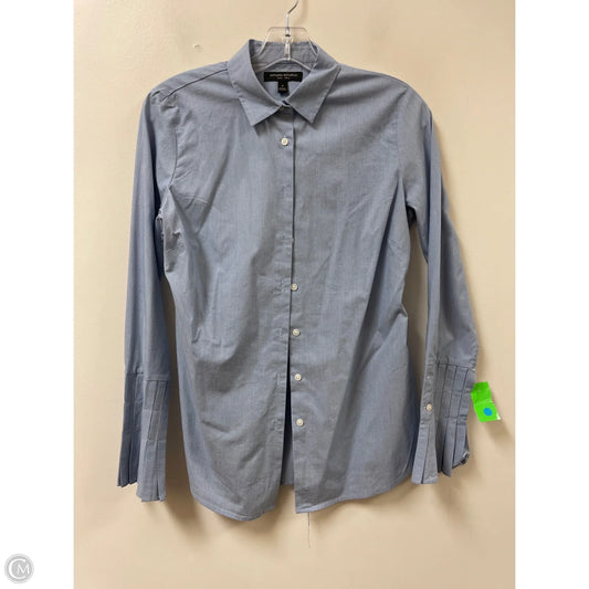 Blouse Long Sleeve By Banana Republic In Blue, Size: S