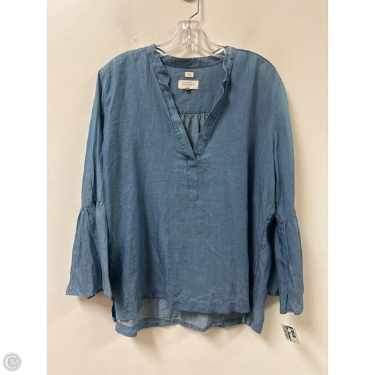 Top Long Sleeve By Loft In Blue, Size: M