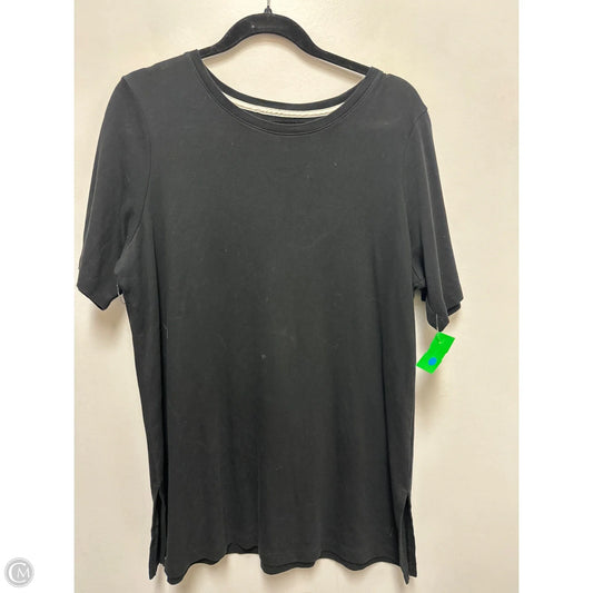 Top Short Sleeve By Isaac Mizrahi Live Qvc In Black, Size: L