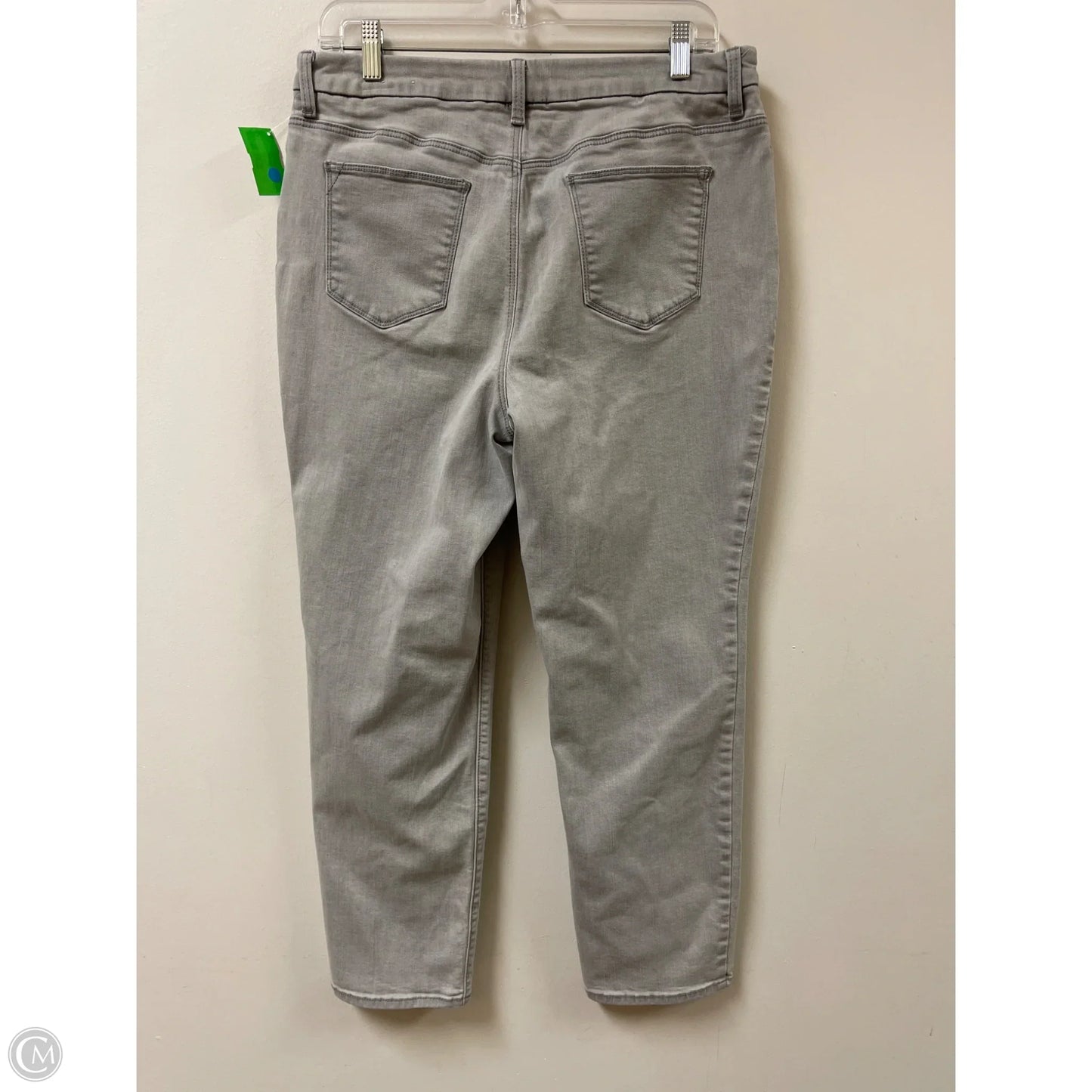 Jeans Straight By Chicos In Grey Denim, Size: 10