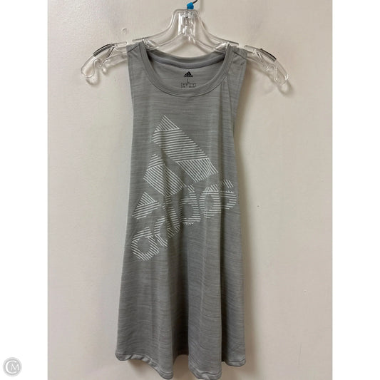 Athletic Tank Top By Adidas In Grey, Size: L
