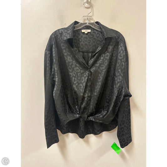 Blouse Long Sleeve By Entro In Black, Size: M