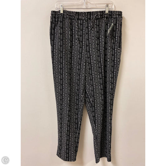 Pants Wide Leg By Cato In Black & White, Size: 14