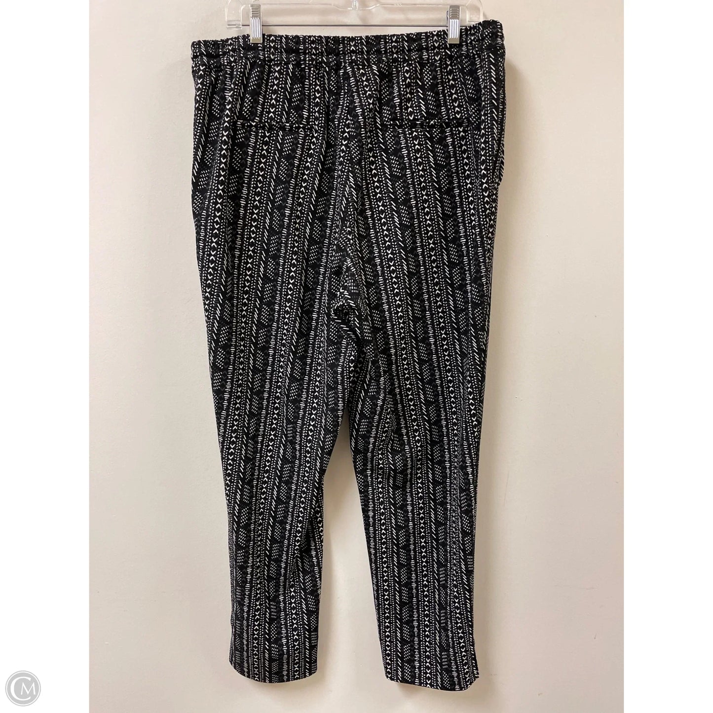 Pants Wide Leg By Cato In Black & White, Size: 14