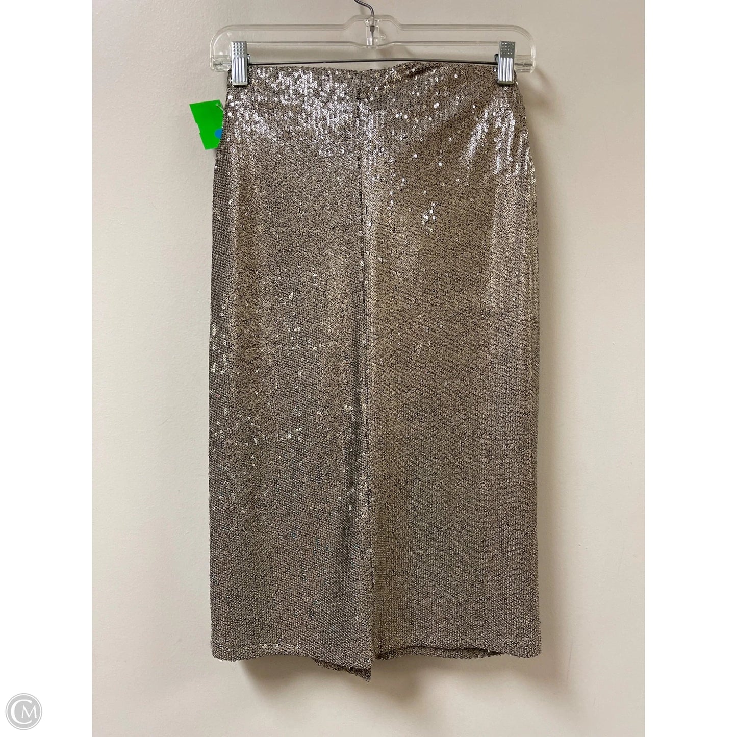 Skirt Midi By Zara Basic In Gold, Size: 8