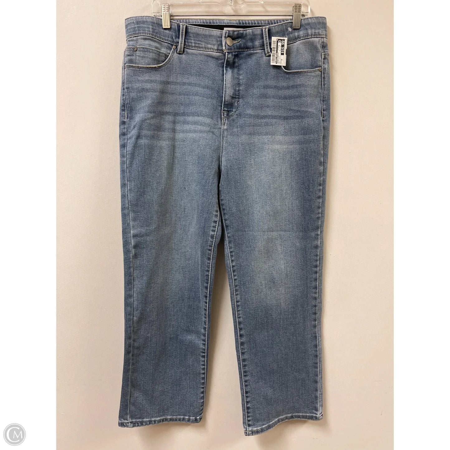 Jeans Straight By Curve Appeal In Blue Denim, Size: 16