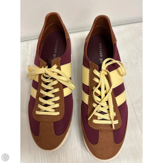 Shoes Sneakers By Madden Girl In Red & Yellow, Size: 8.5