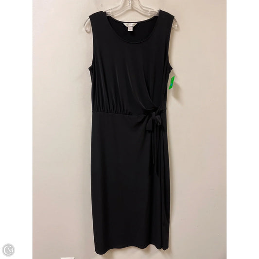 Dress Casual Midi By Christopher And Banks In Black, Size: M