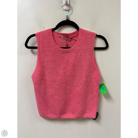 Top Sleeveless Designer By Alice + Olivia In Pink, Size: L