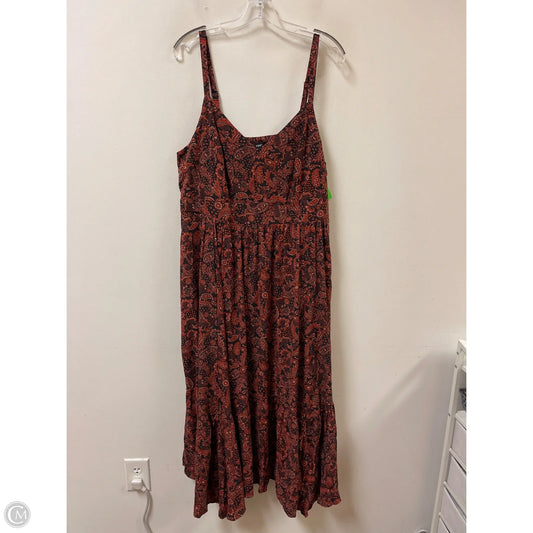 Dress Casual Maxi By Torrid In Black & Orange, Size: 2x