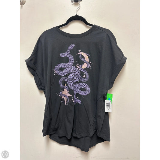 Top Short Sleeve By Torrid In Grey & Purple, Size: 1x