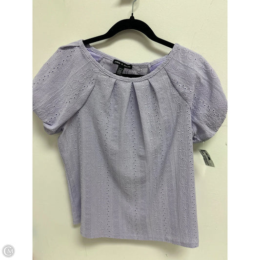 Top Short Sleeve By Cable And Gauge In Purple, Size: S