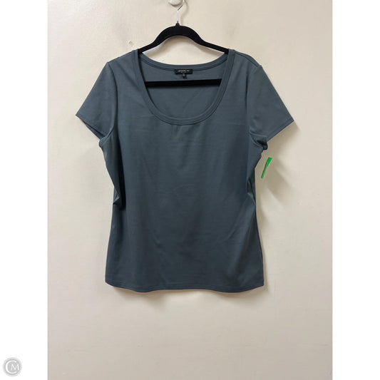 Top Short Sleeve Designer By Lafayette 148 In Grey, Size: Xl
