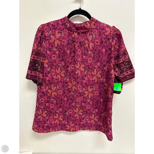 Top Short Sleeve By Loft In Purple, Size: M