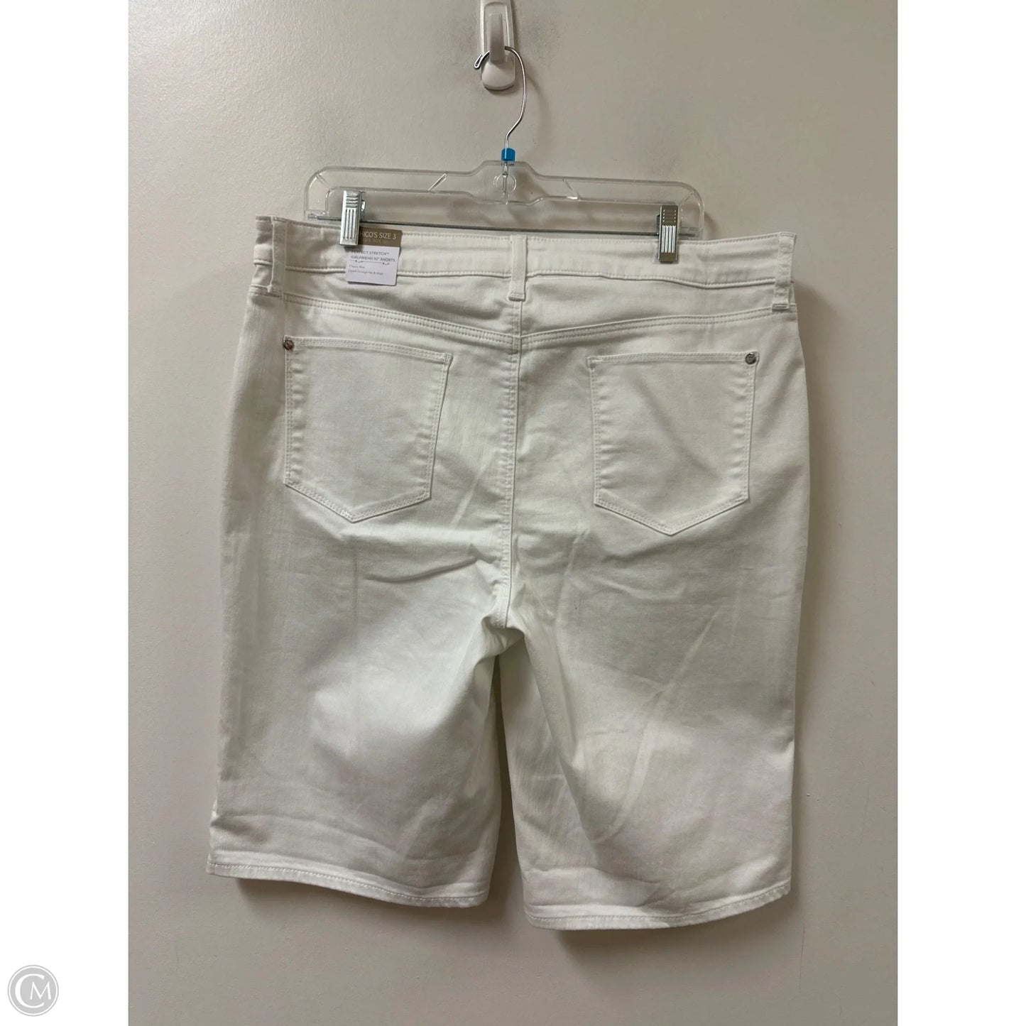 Shorts By Chicos In White Denim, Size: 16
