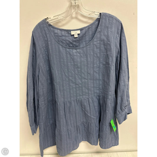 Top Long Sleeve By J. Jill In Blue, Size: Xl