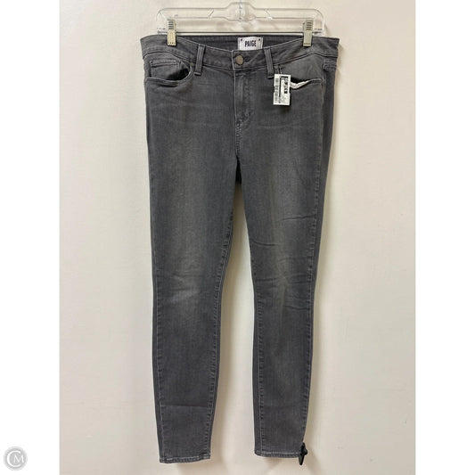 Jeans Skinny By Paige In Grey Denim, Size: 14