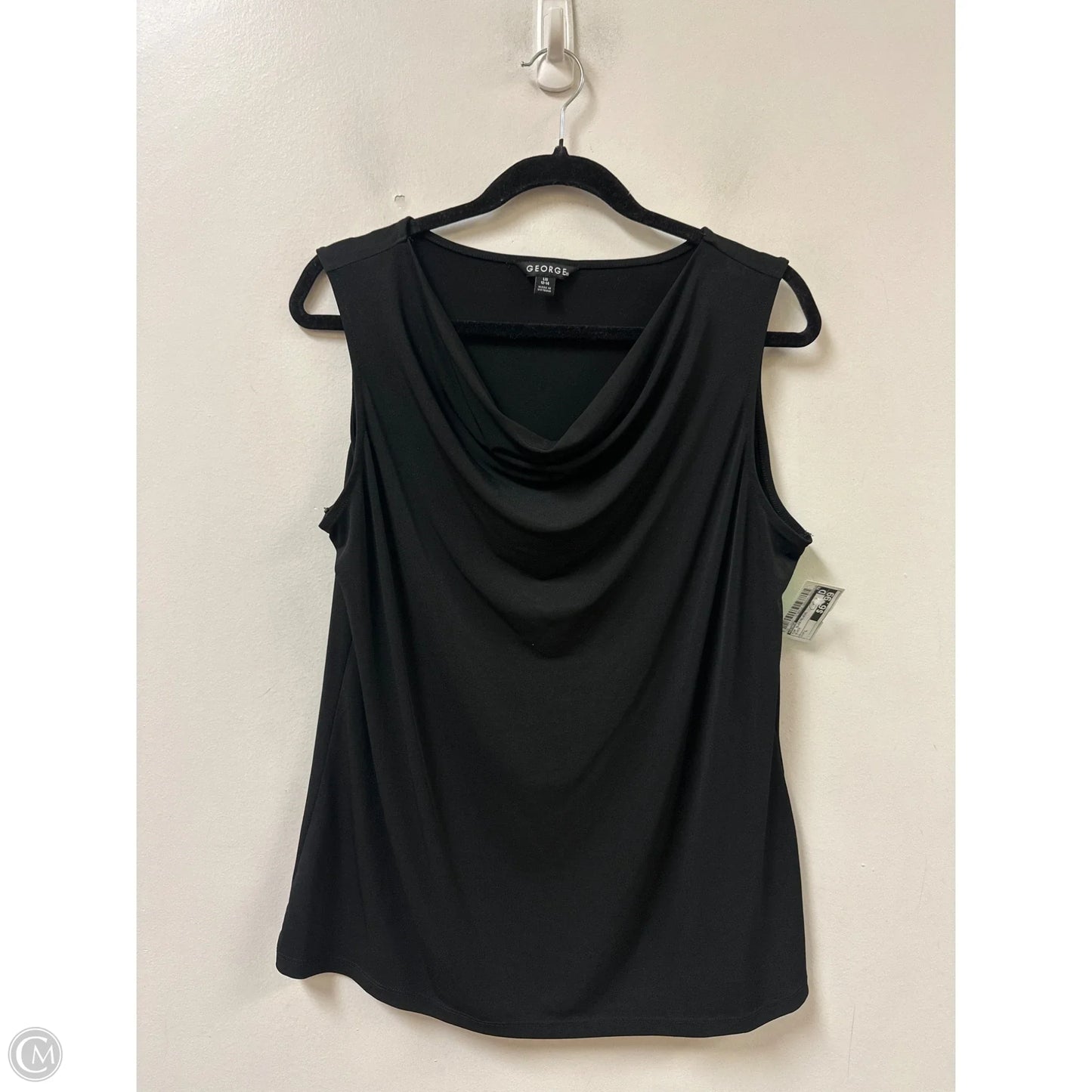 Top Sleeveless By George In Black, Size: L