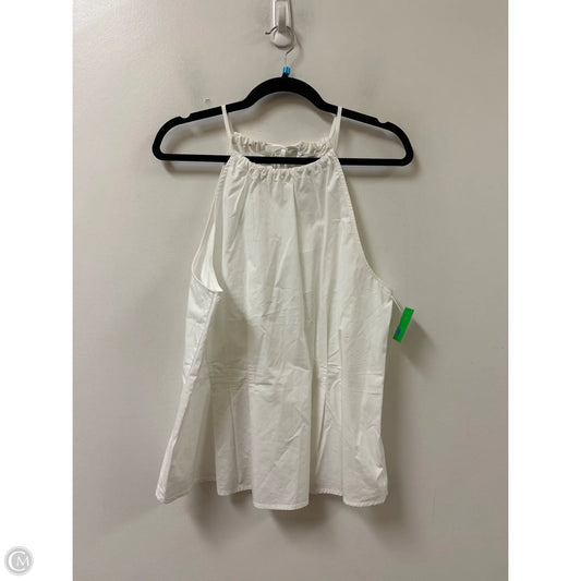 Top Sleeveless By Banana Republic In White, Size: L