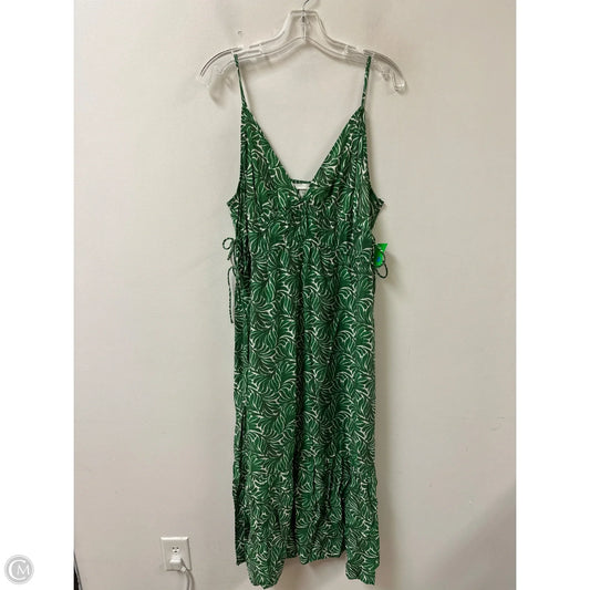 Dress Casual Maxi By H&m In Green & White, Size: Xl