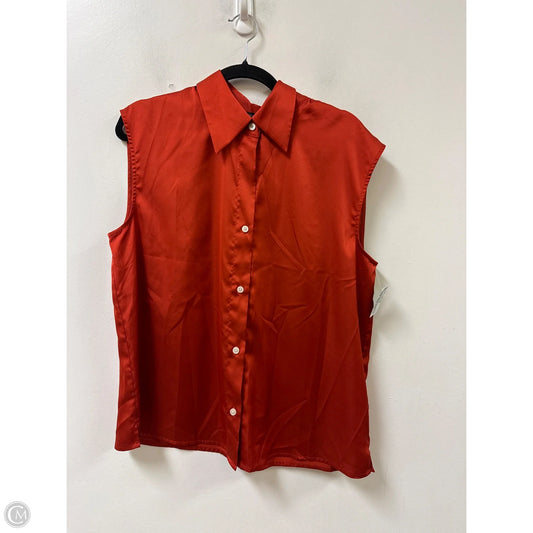 Blouse Sleeveless By Banana Republic In Orange, Size: L