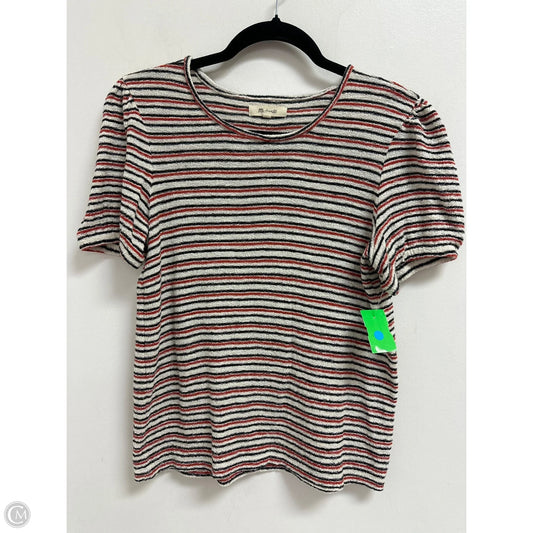 Top Short Sleeve By Madewell In Black & Red, Size: S