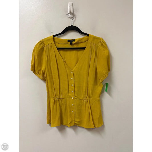 Blouse Short Sleeve By J. Crew In Yellow, Size: S