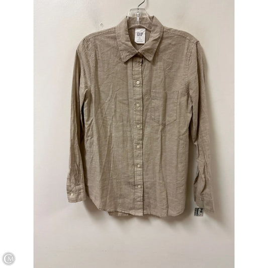 Blouse Long Sleeve By Gap In Cream, Size: Xs