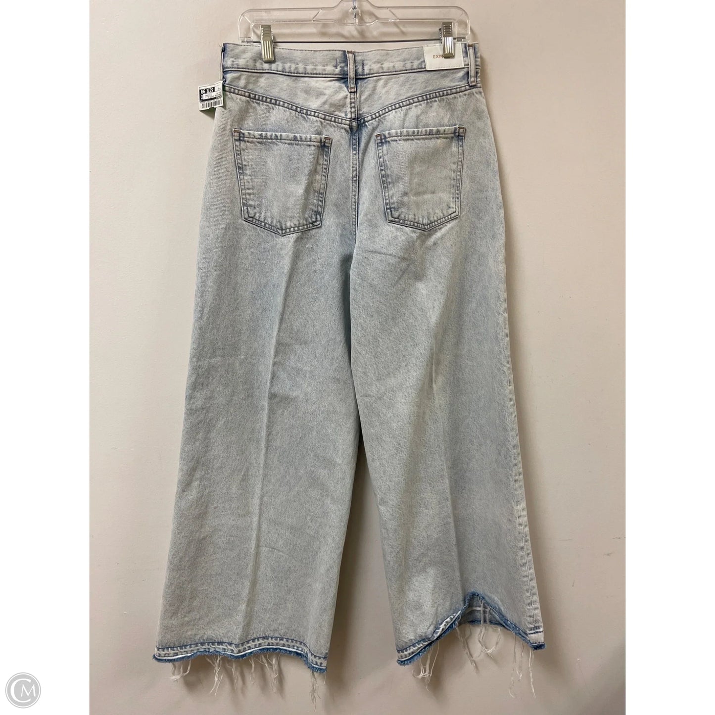 Jeans Wide Leg By Express In Blue Denim, Size: 10