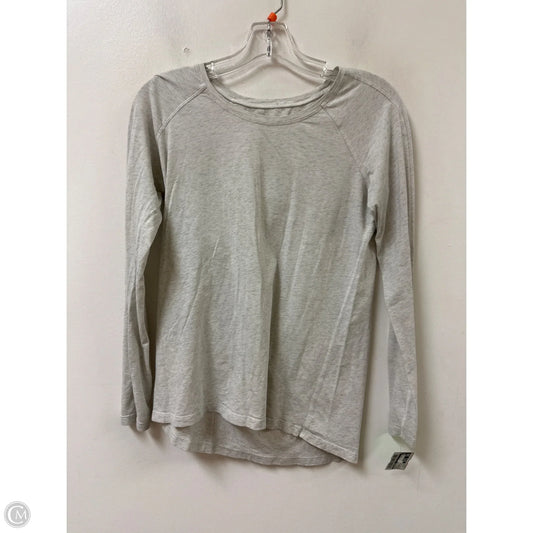 Athletic Top Long Sleeve Crewneck By Lululemon In Grey, Size: S