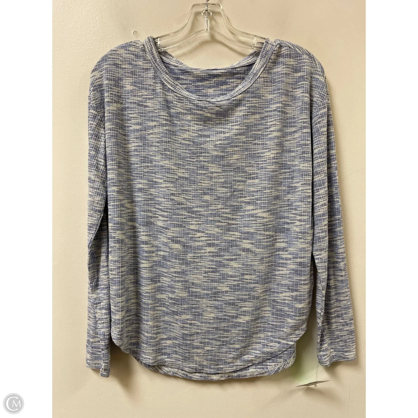 Top Long Sleeve By Clothes Mentor In Blue & White, Size: S