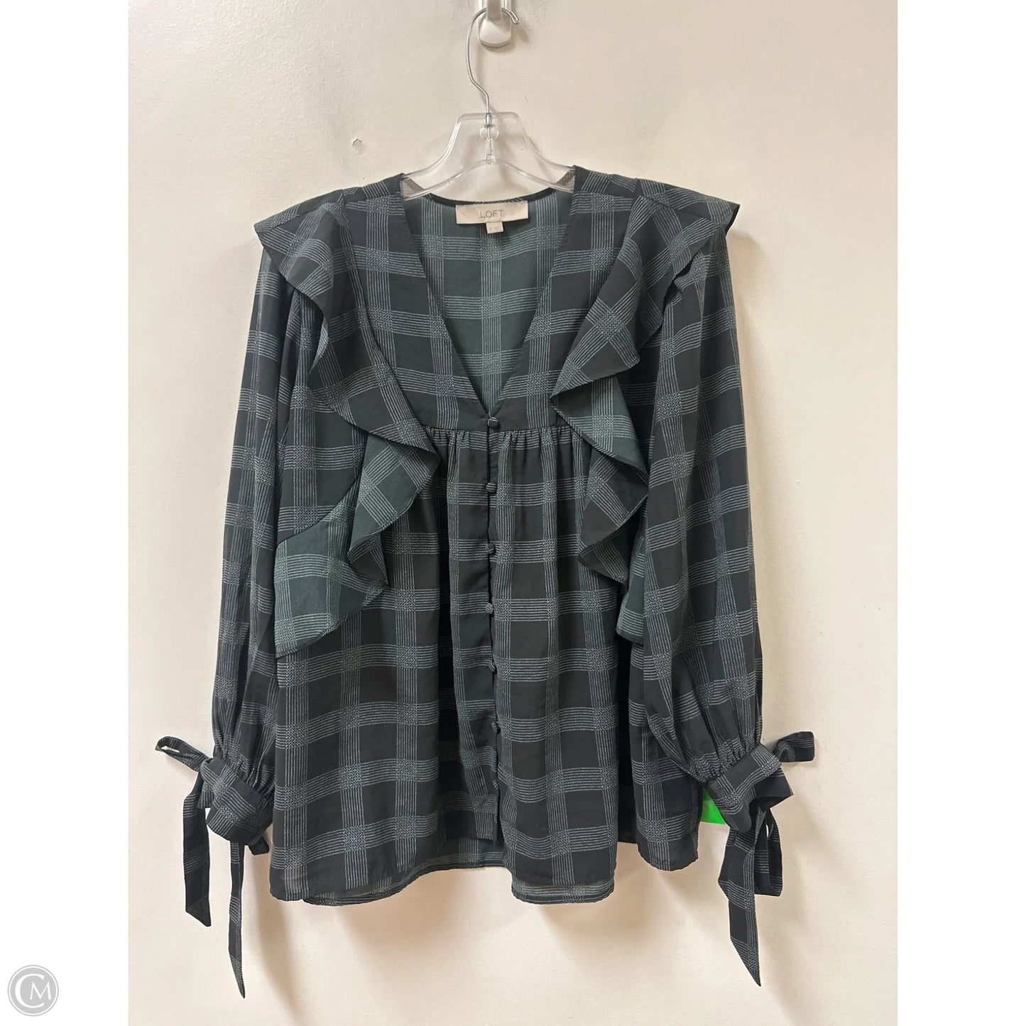 Blouse Long Sleeve By Loft In Black, Size: M