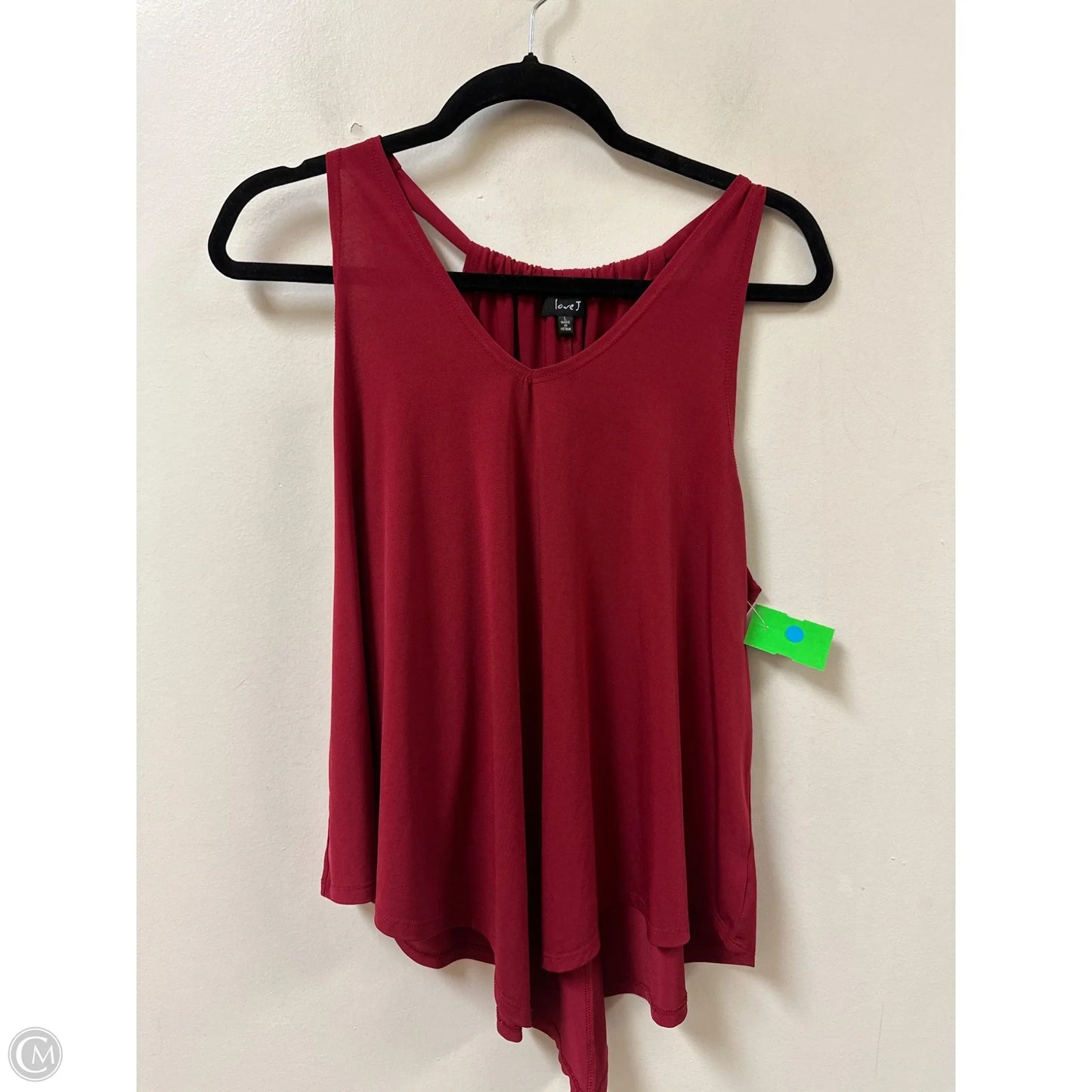 Top Sleeveless By Love J In Red, Size: L