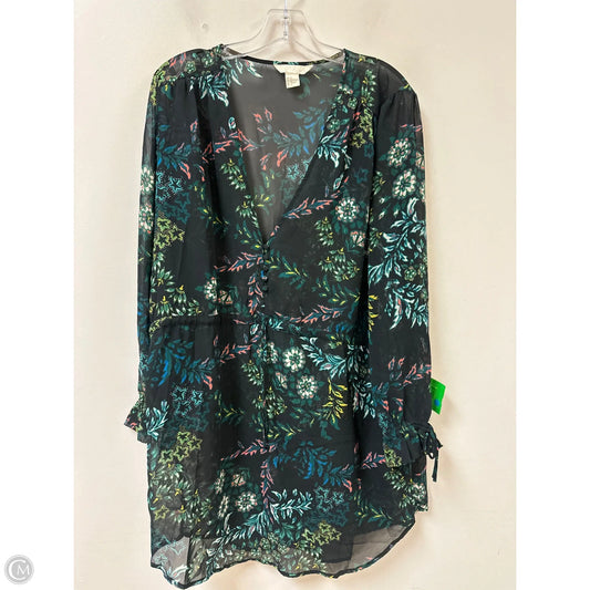 Swimwear Cover-up By H&m In Black & Green, Size: Xl