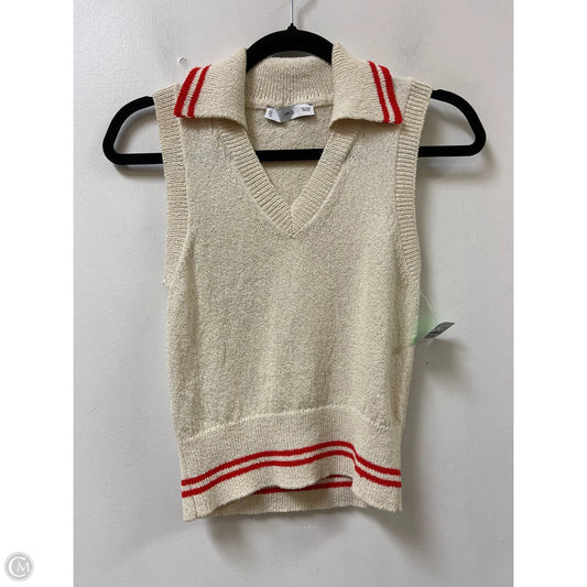 Sweater Short Sleeve By Mng In Cream & Red, Size: S