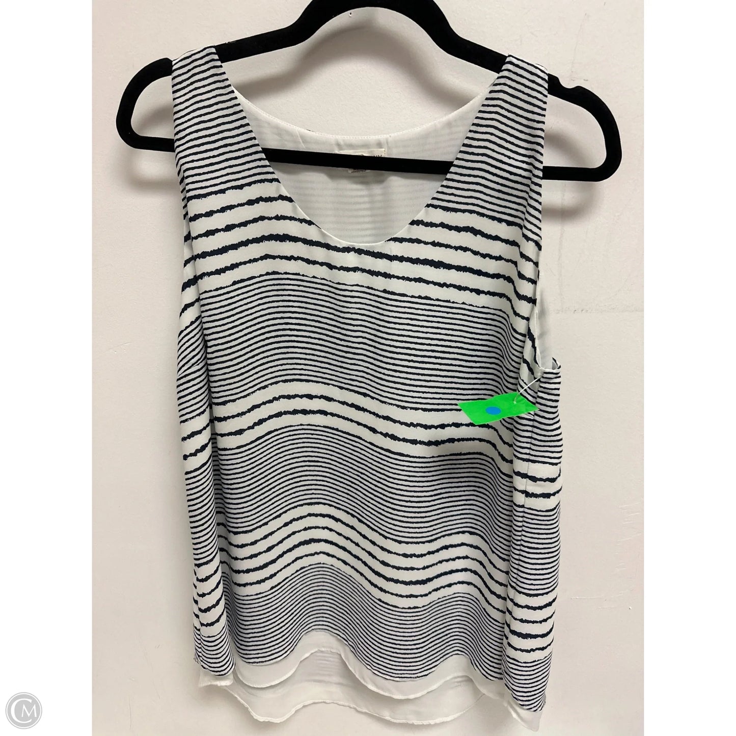 Top Sleeveless By Artisan Ny In Blue & White, Size: Xl
