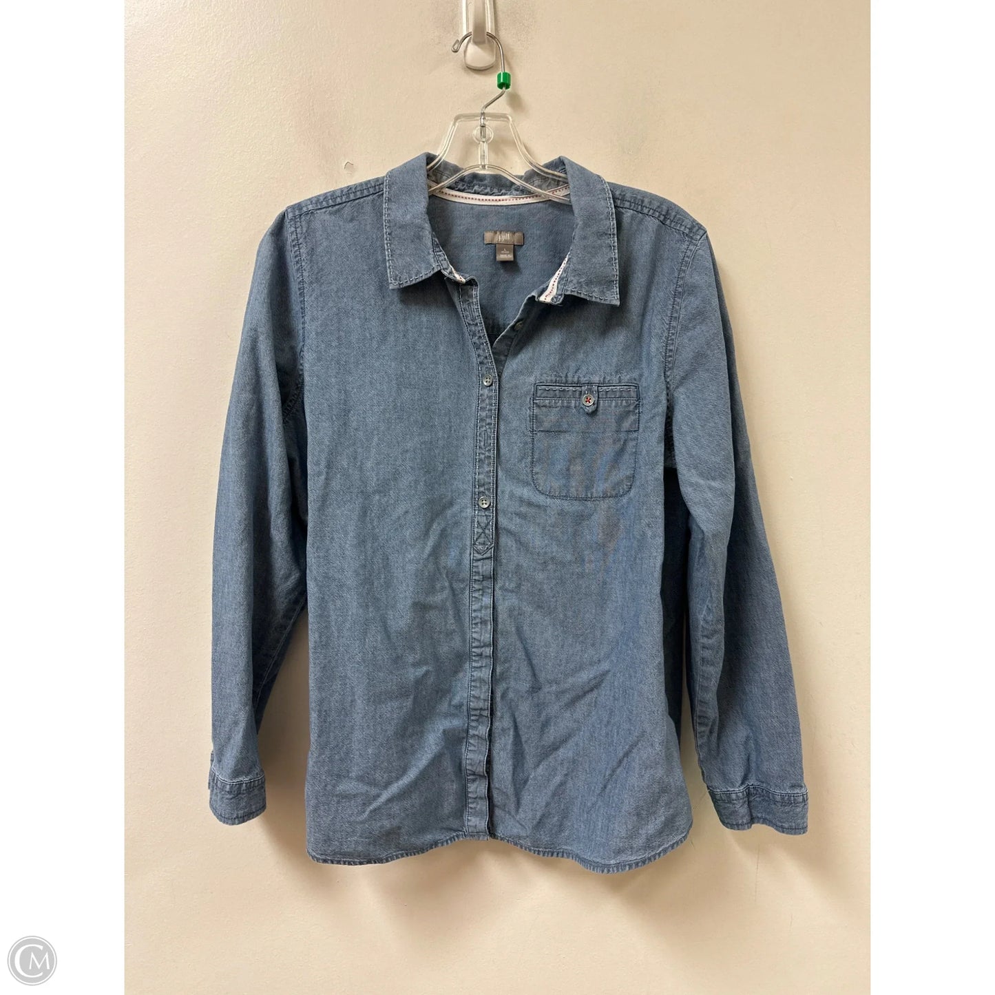 Top Long Sleeve By J. Jill In Blue, Size: Lp