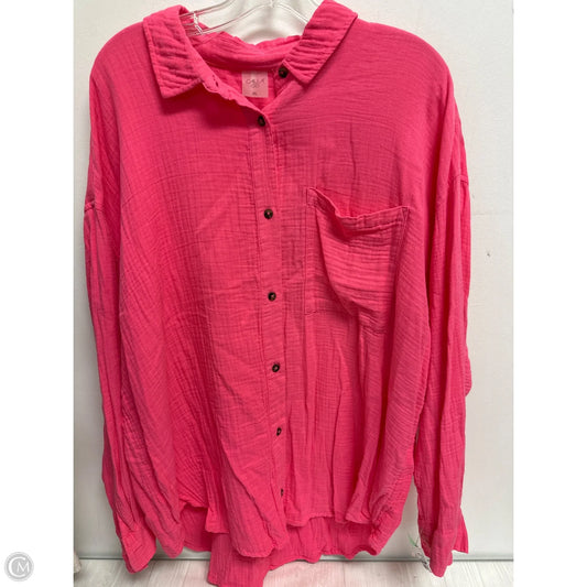 Blouse Long Sleeve By Calia In Pink, Size: Xl
