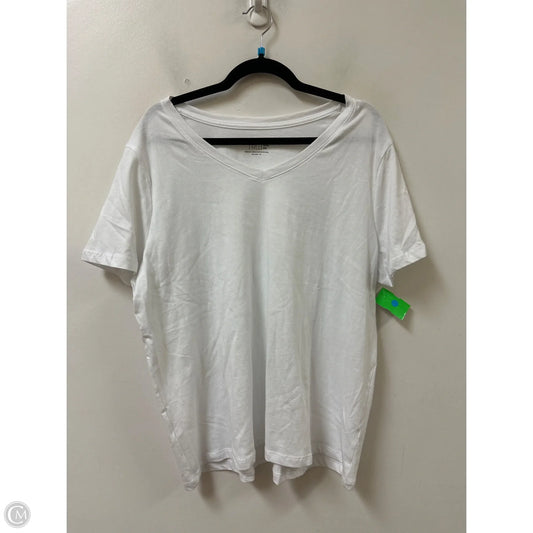 Top Short Sleeve By Time And Tru In White, Size: 1x