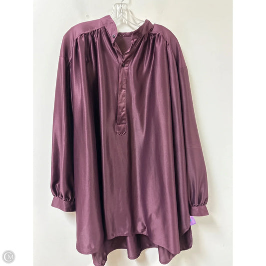 Tunic Long Sleeve By Clothes Mentor In Red, Size: 1x