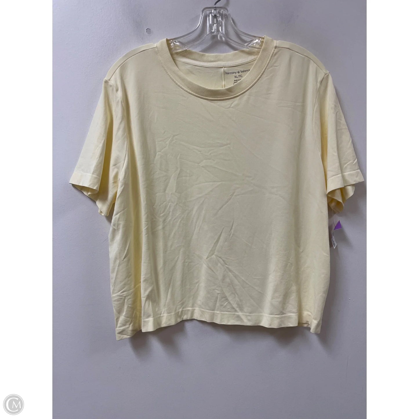 Top Short Sleeve By Clothes Mentor In Yellow, Size: Xl
