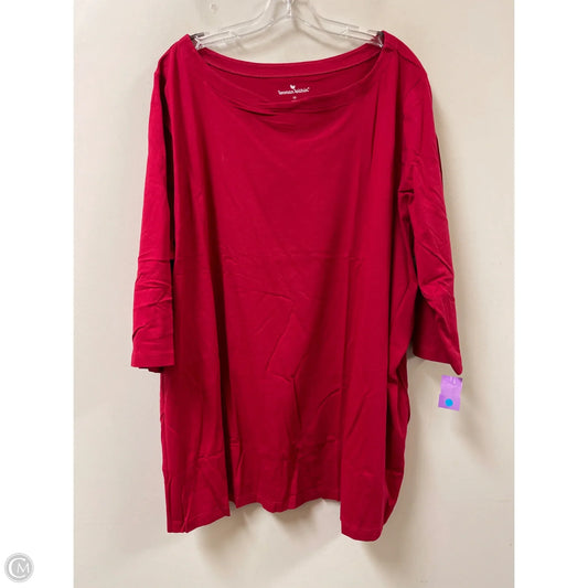 Top Long Sleeve By Woman Within In Red, Size: 3x