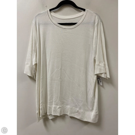 Top Short Sleeve By Chicos In White, Size: 1x
