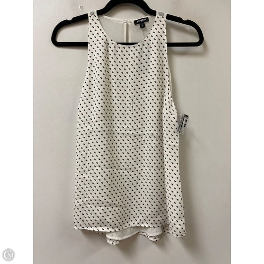 Top Sleeveless By Express In Brown & White, Size: S